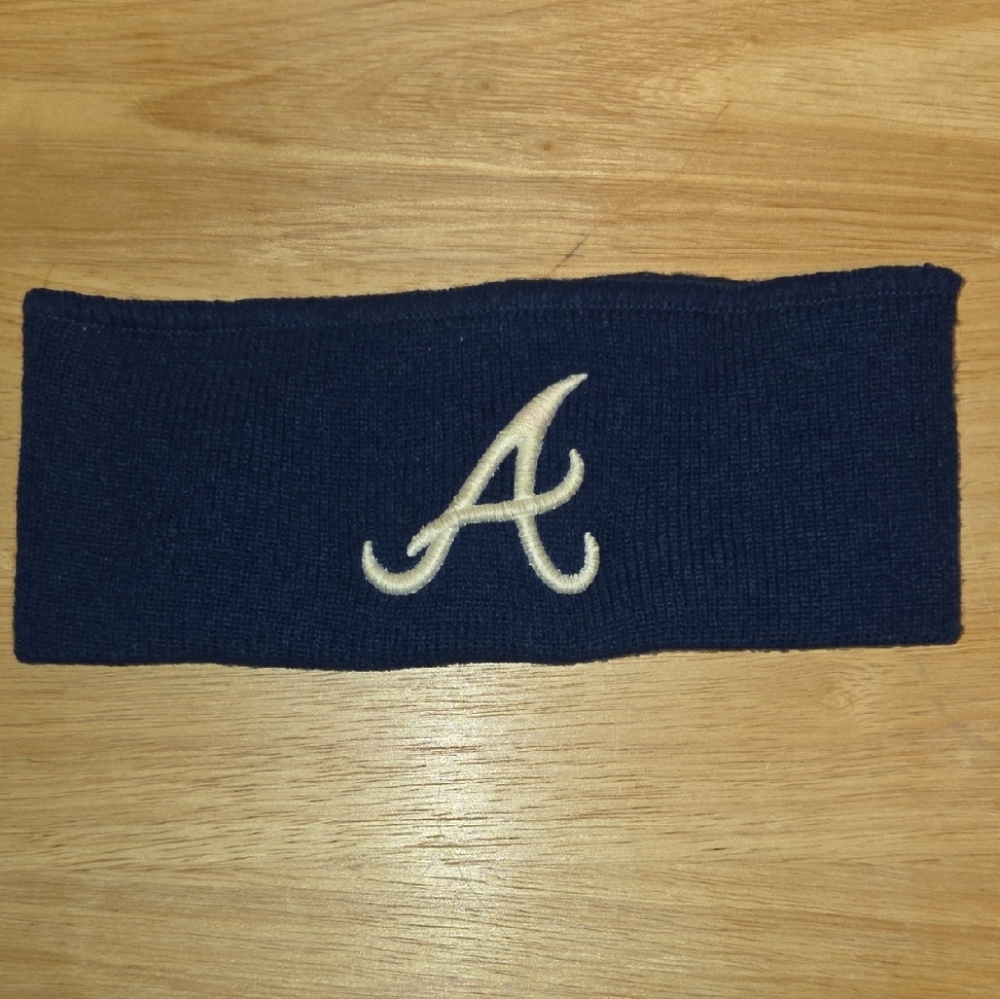2000s Atlanta Braves Navy Blue Embroidered Winter Headband (Ear Warmer)
